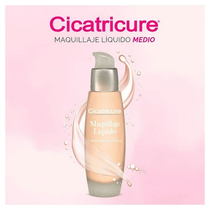 Base de maquillaje líquida Cicatricure 30 ml: tono medio, hidratante y cobertura uniforme