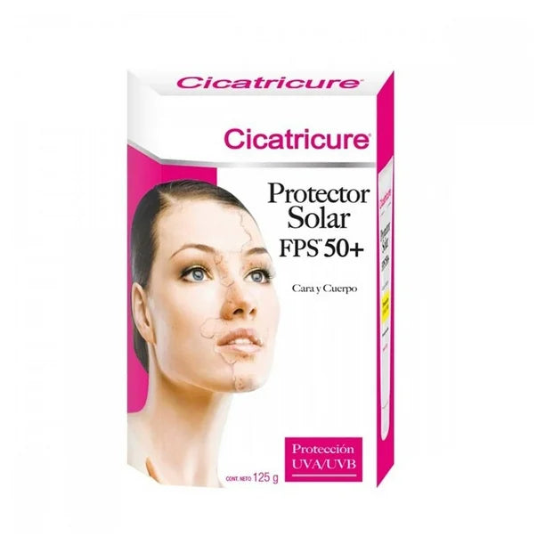 Protector solar Cicatricure FPS 50+ para rostro y cuerpo 125 g - Protección de amplio espectro