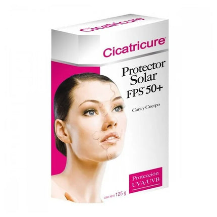 Protector solar Cicatricure FPS 50+ para rostro y cuerpo 125 g - Protección de amplio espectro