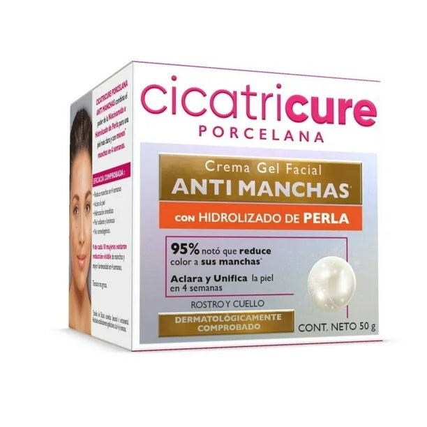 Cicatricure Porcelana Gel Crema Facial 50g – Fórmula Hidratante e Iluminadora