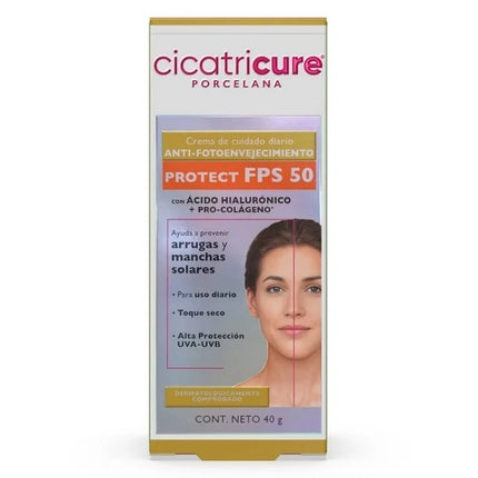 Cicatricure Porcelana Crema Facial Protectora Diaria SPF 50 – 40g