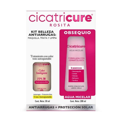 Kit de Belleza Antiarrugas Cicatricure – Tratamiento con Color 30 ml + Agua Micelar 200 ml