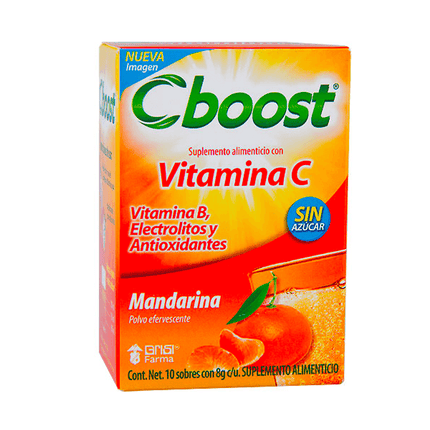 Ácido ascórbico 300 mg – Sabor a mandarina – 10 sobres