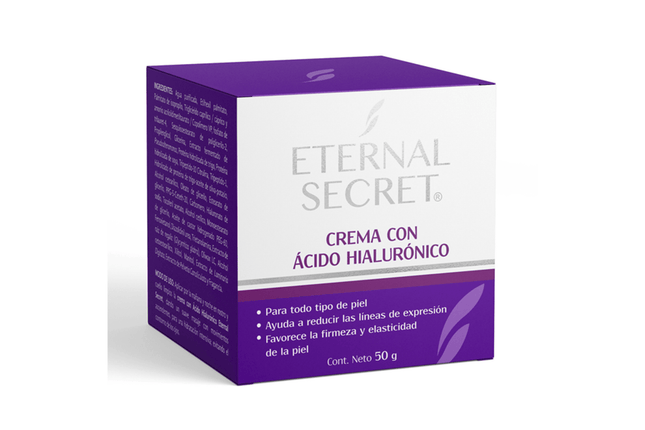 Facial Cream with Hyaluronic Acid for All Skin Types Eternal Secret 50g