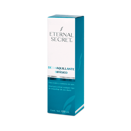 Desmaquillante bifásico Eternal Secret para rostro y contorno de ojos 120 ml