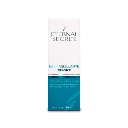 Desmaquillante bifásico Eternal Secret para rostro y contorno de ojos 120 ml
