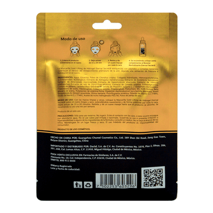 Mascarilla facial dorada Eternal Secret