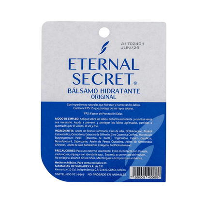 Eternal Secret Moisturizing Balm SPF 15 with Natural Oils and Shea Butter