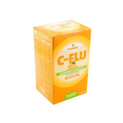 Polvo de ácido ascórbico 300 mg – Sabor a naranja – 10 sobres 