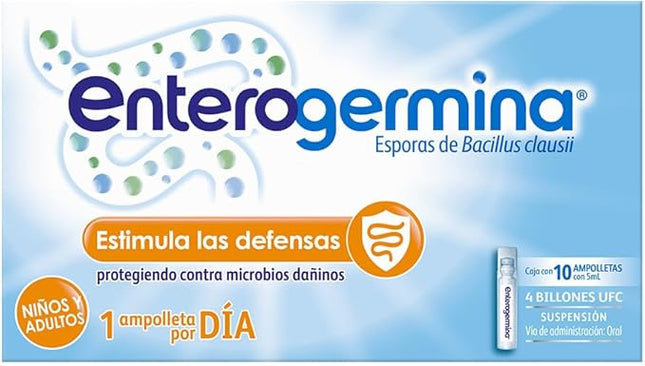 Enterogermina Probiotics – 4 Billion CFU – 10 Ampoules 5 mL Each