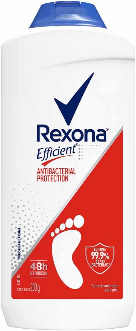 Rexona Efficient Foot Talcum Powder – Antibacterial Protection, 200 g