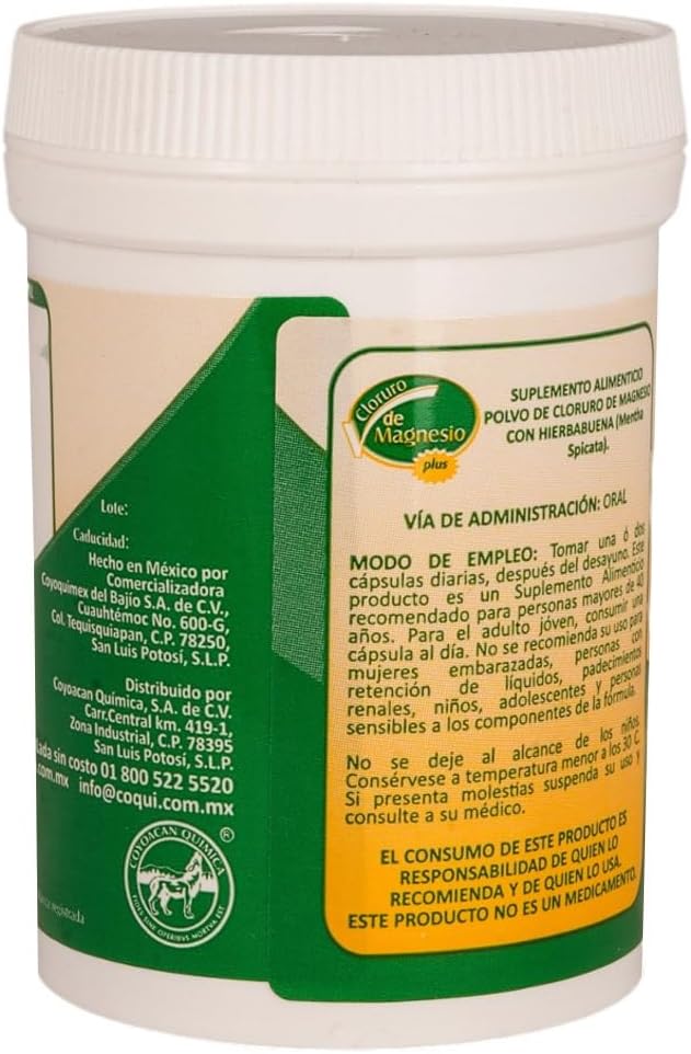 Magnesium Chloride Plus 650 mg, 60 Capsules