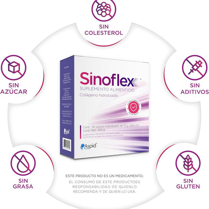 Sinoflex® Hydrolyzed Collagen Powder – 3 Box Bundle (90 Packets Total, 10g Each) – Unflavored
