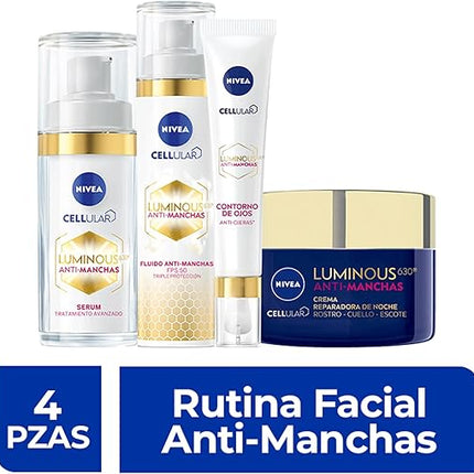 NIVEA Luminous 630 Kit Antimanchas – Rutina Facial Completa (4 Piezas)