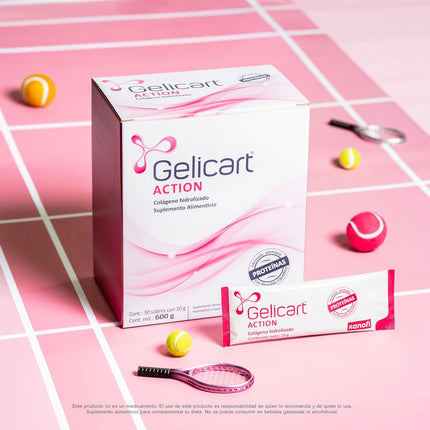 Gelicart Action® Hydrolyzed Collagen Powder – 30 Packets (20g Each)