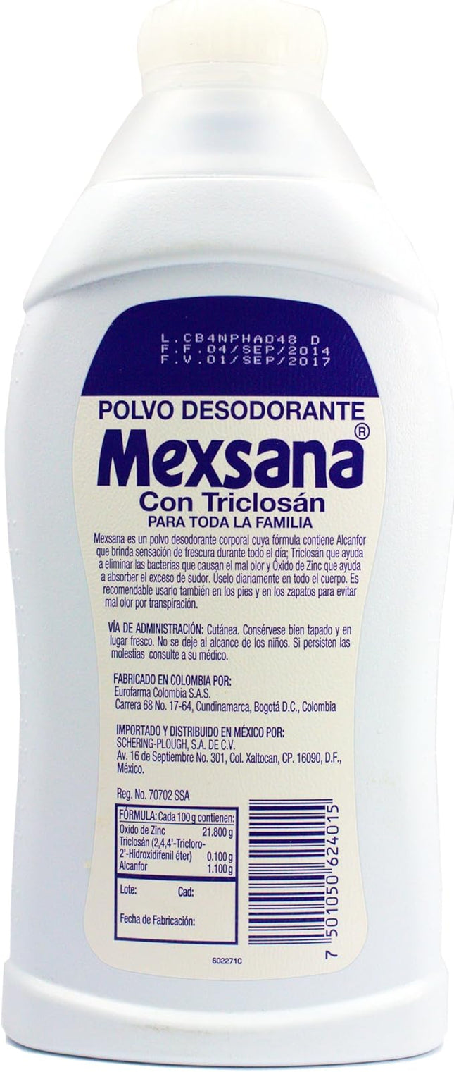 Mexsana Foot Deodorant Powder – Odor Control & Freshness, 160 g