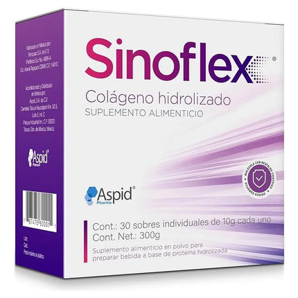 Sinoflex® Hydrolyzed Collagen Powder – 30 Packets (10g Each) – Unflavored