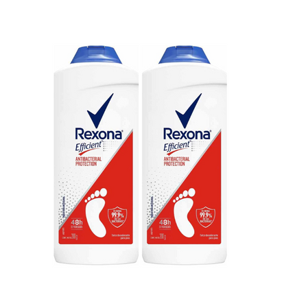 Rexona Efficient Foot Talcum Powder – Antibacterial Protection, 200 g