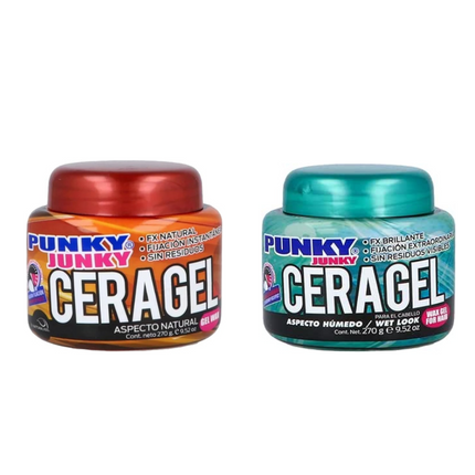 Ceragel Punky Junky + Ceragel Fijación Instantánea – Combo 270 g