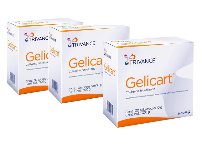Gelicart Trivance® Hydrolyzed Collagen – 3 Box Bundle (90 Packets Total, 10g Each)