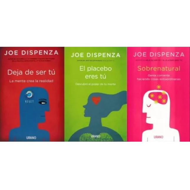 Joe Dispenza Book Set – "Deja de Ser Tú," "Sobrenatural," & "El Placebo Eres Tú" (3 Books, Spanish)